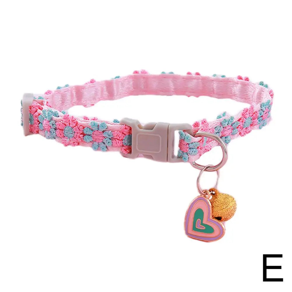 ๐ธ๐ถ Adjustable Colorful Lace Collar with Bell โ Cute & Stylish!