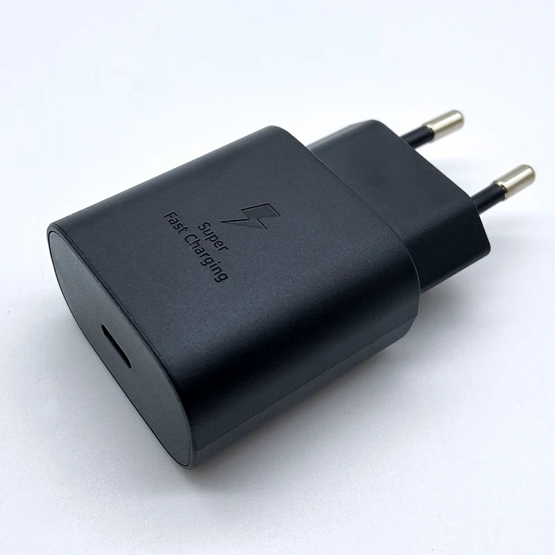 Samsung 25W Super Fast Charger – USB Type-C Adapter for Galaxy S24/S23/S22/S21/S20, A54, A05, Z Flip/Fold 5 6 4 💥🔋💯