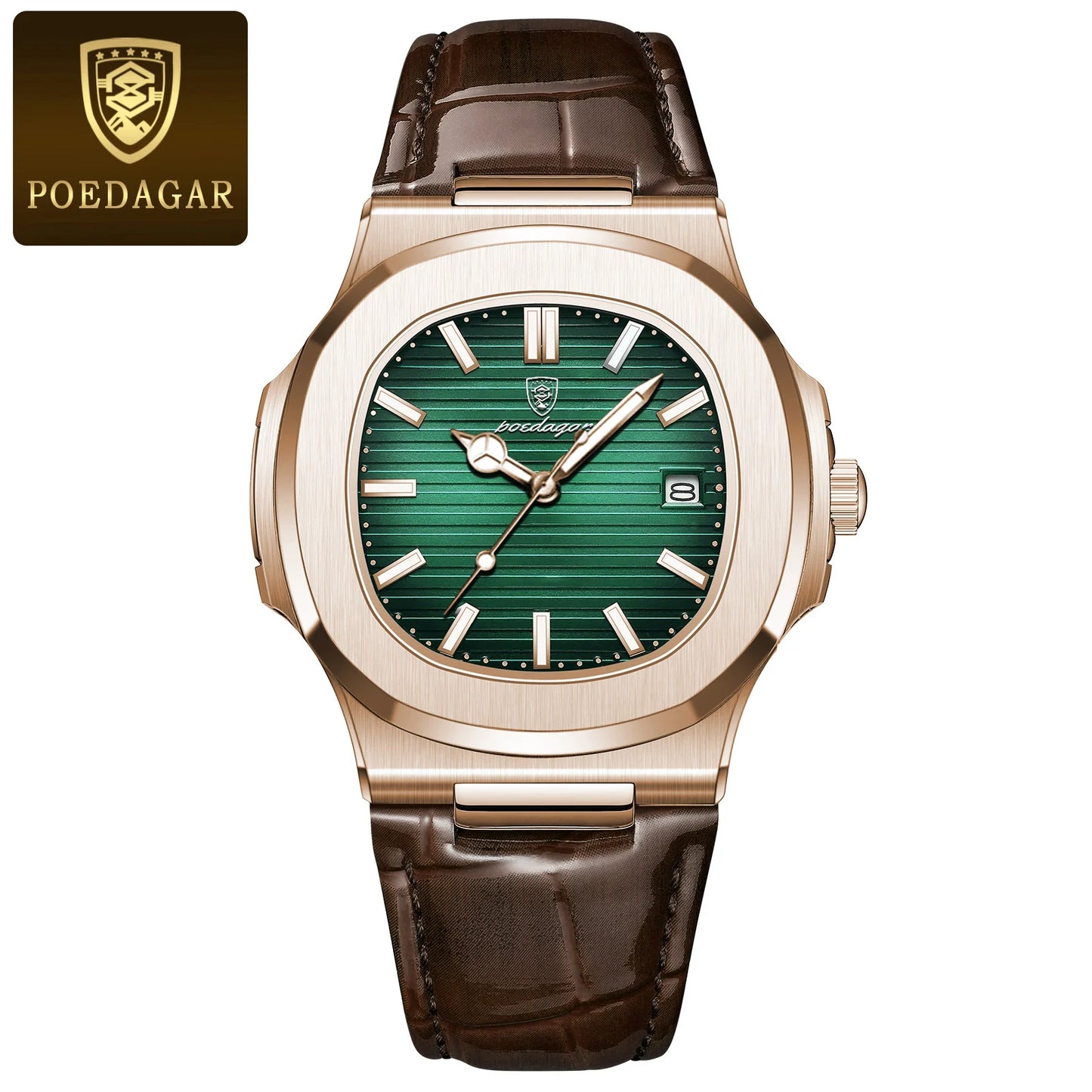 🕶️ POEDAGAR Square Chronograph – Where Rugged Meets Refined