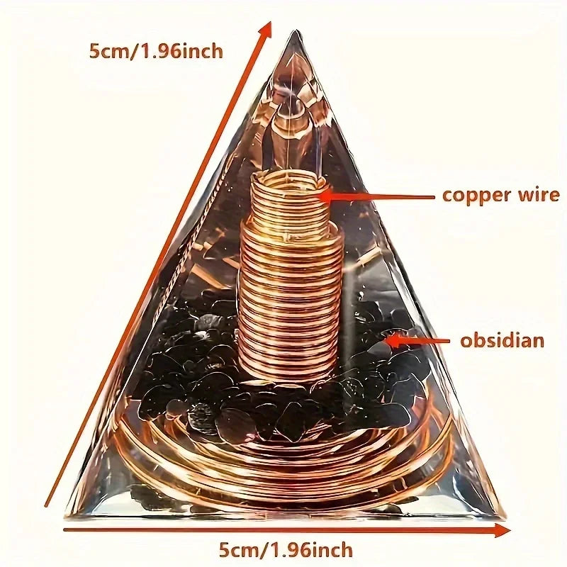 🔮 Energy Pyramid Orgonite – Amplify Positivity & Spiritual Flow!