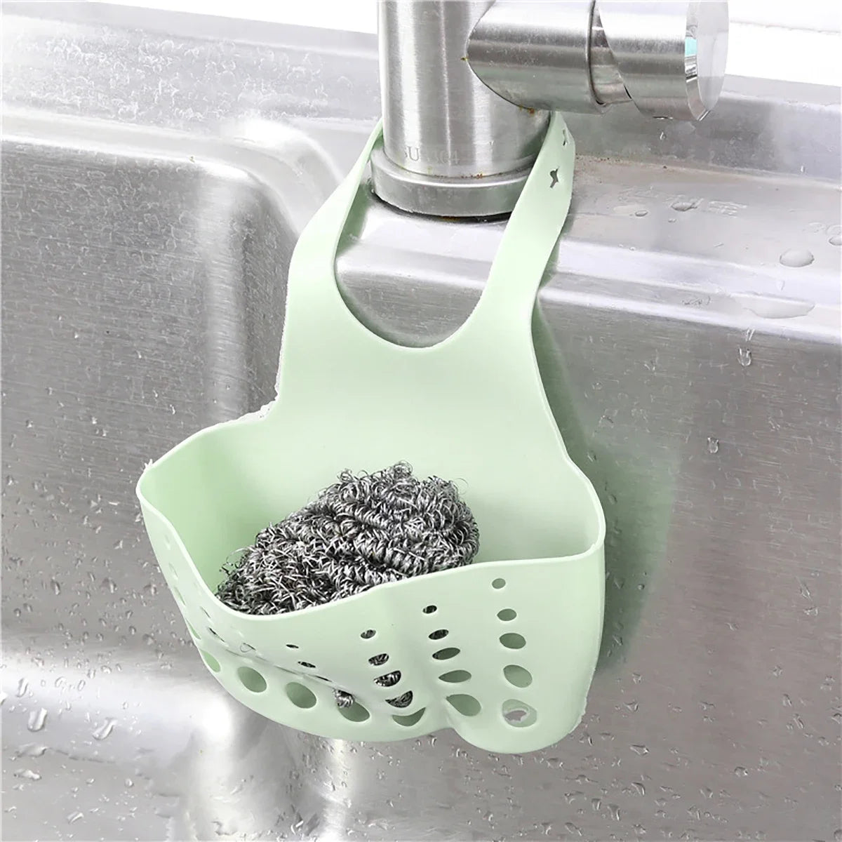 Adjustable Sink Drain Basket Plastic Bag Useful Things For Kitchen Accessories Soap Sponge Hanging Organizer Usefull things