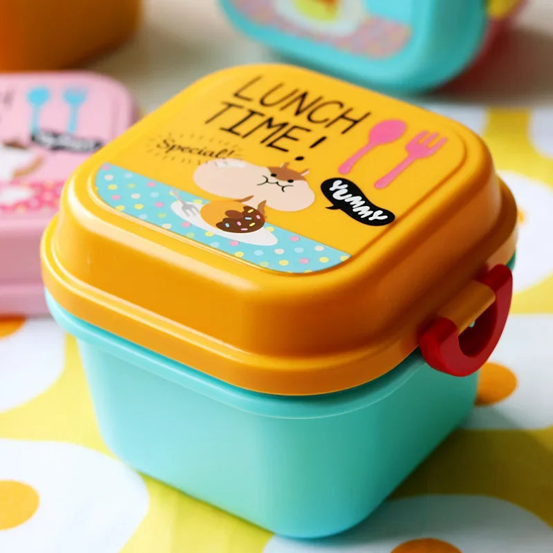🎨 Cartoon Kids Lunch Box – Safe & Durable Plastic, Fun Design for School 🍱✨