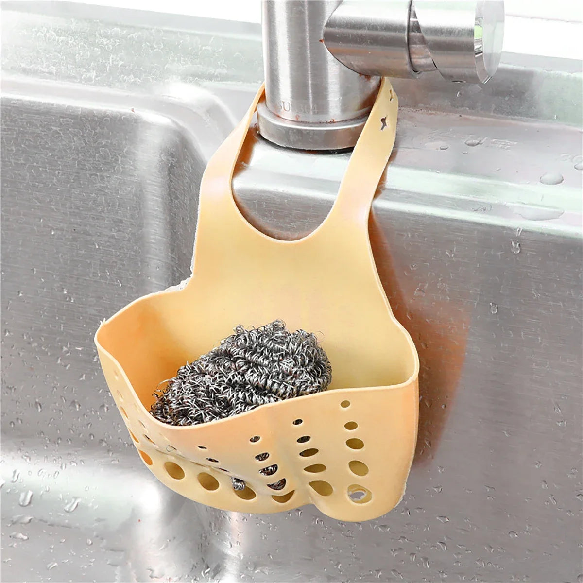 Adjustable Sink Drain Basket Plastic Bag Useful Things For Kitchen Accessories Soap Sponge Hanging Organizer Usefull things