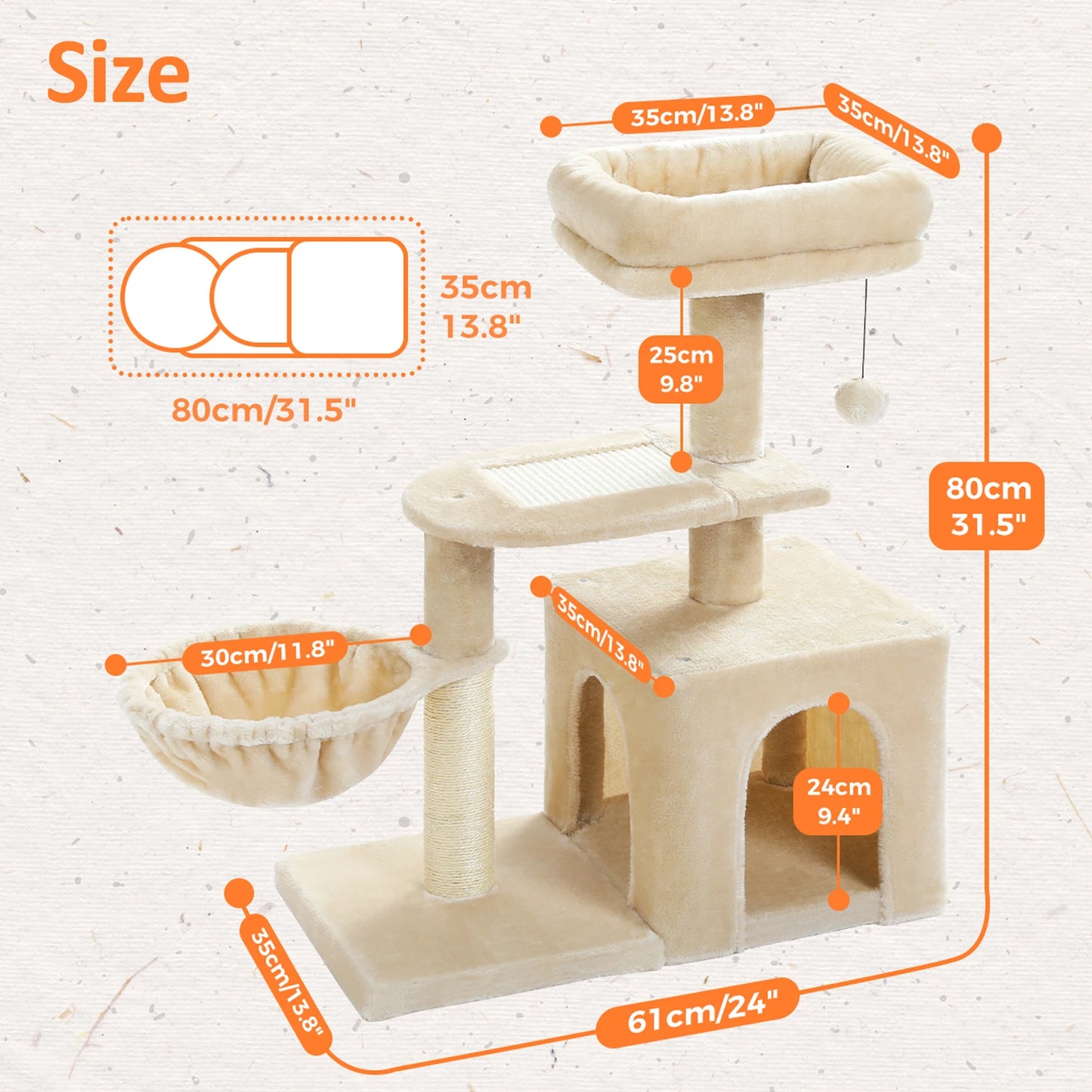 π±π° Indoor Cat Tree β Scratching Posts & Cozy Hammock!