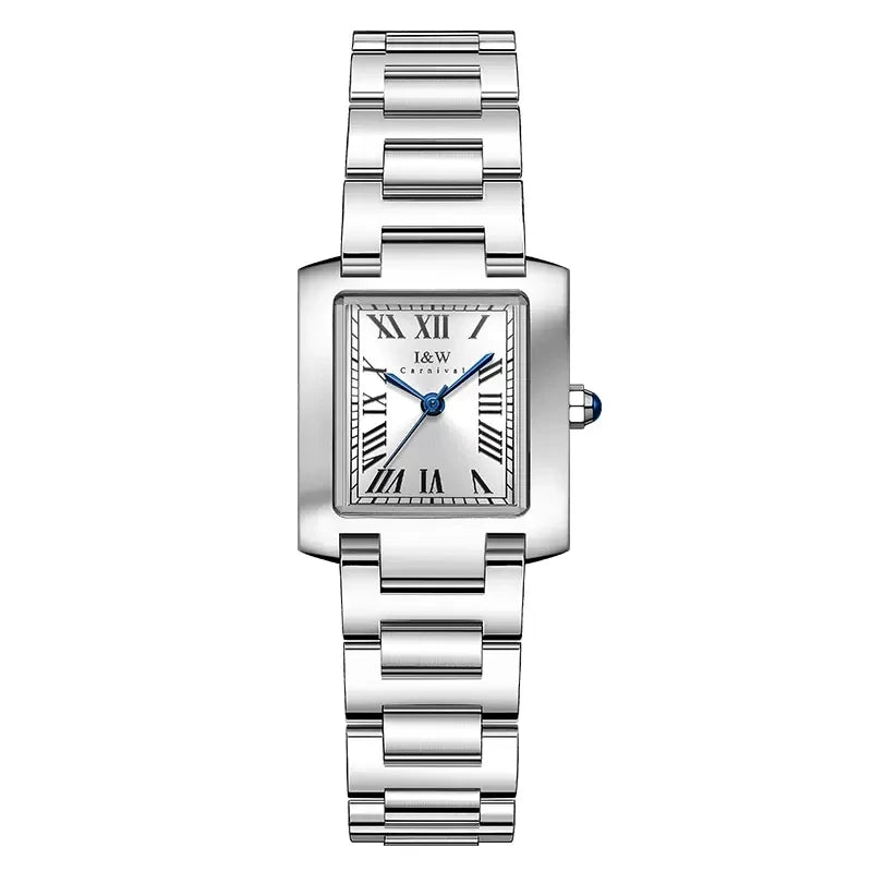 ✨ CARNIVAL Luxury Silver Dress Watch – Elegance That Never Quits