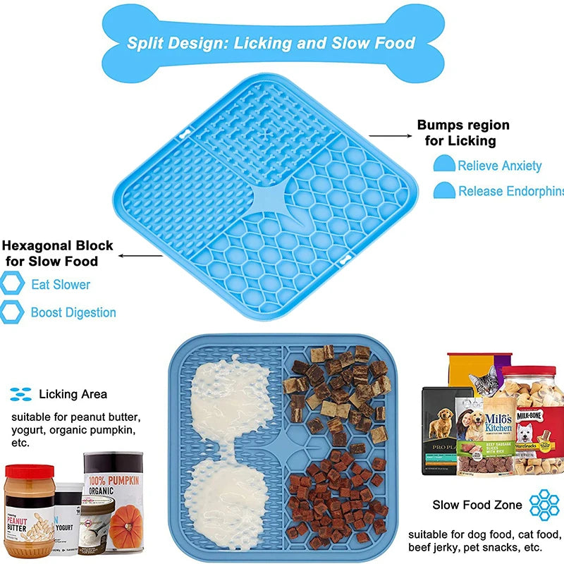 π¦΄πΆ Slow Feed Lick Mat β Fun & Calming Silicone Plate for Happy Dogs! πΎπ§ββοΈβ¨