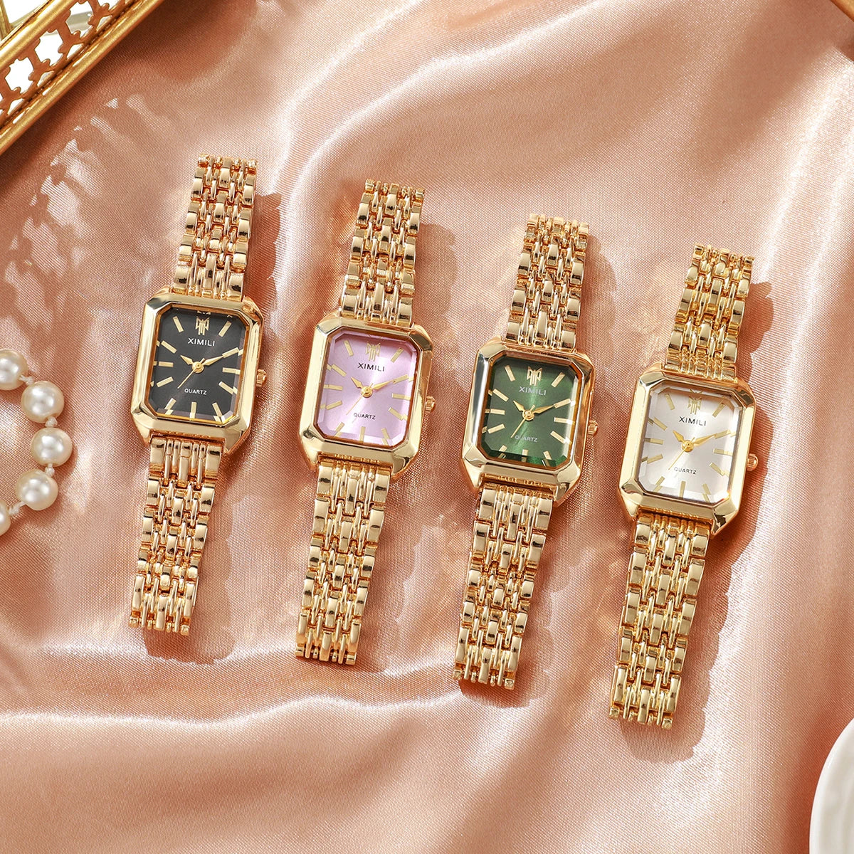 💎 Luxury Rectangle Women’s Watch Set – Timeless Elegance, Unbeatable Value!