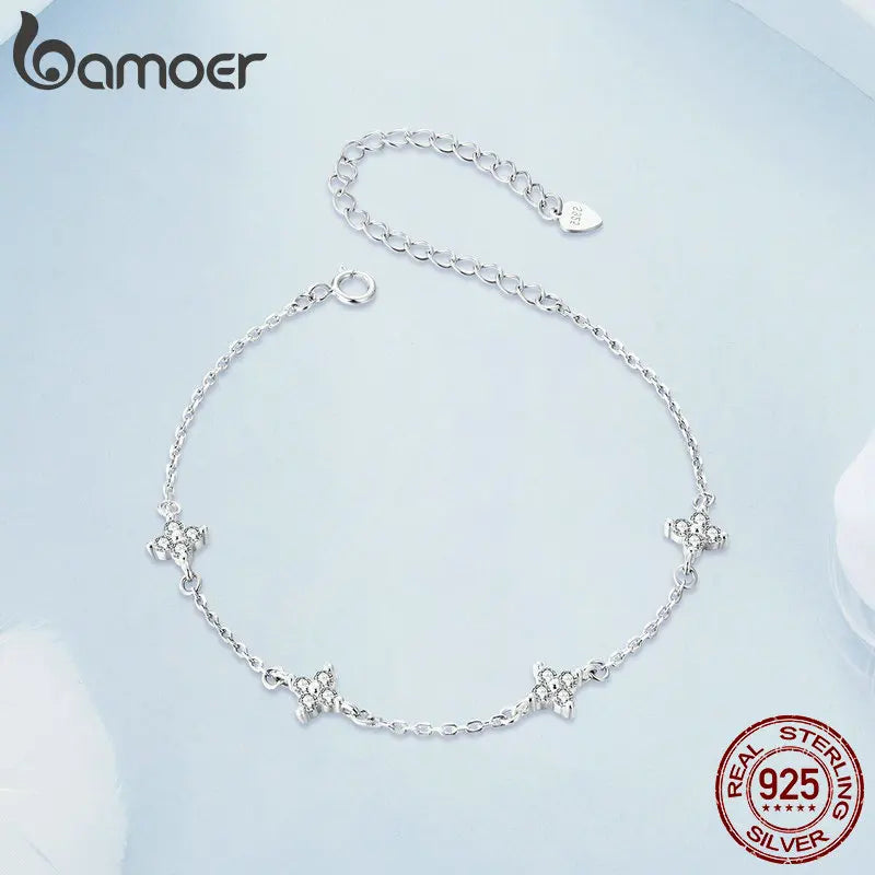 Sterling Silver Flower Bracelet – Elegance in Bloom!