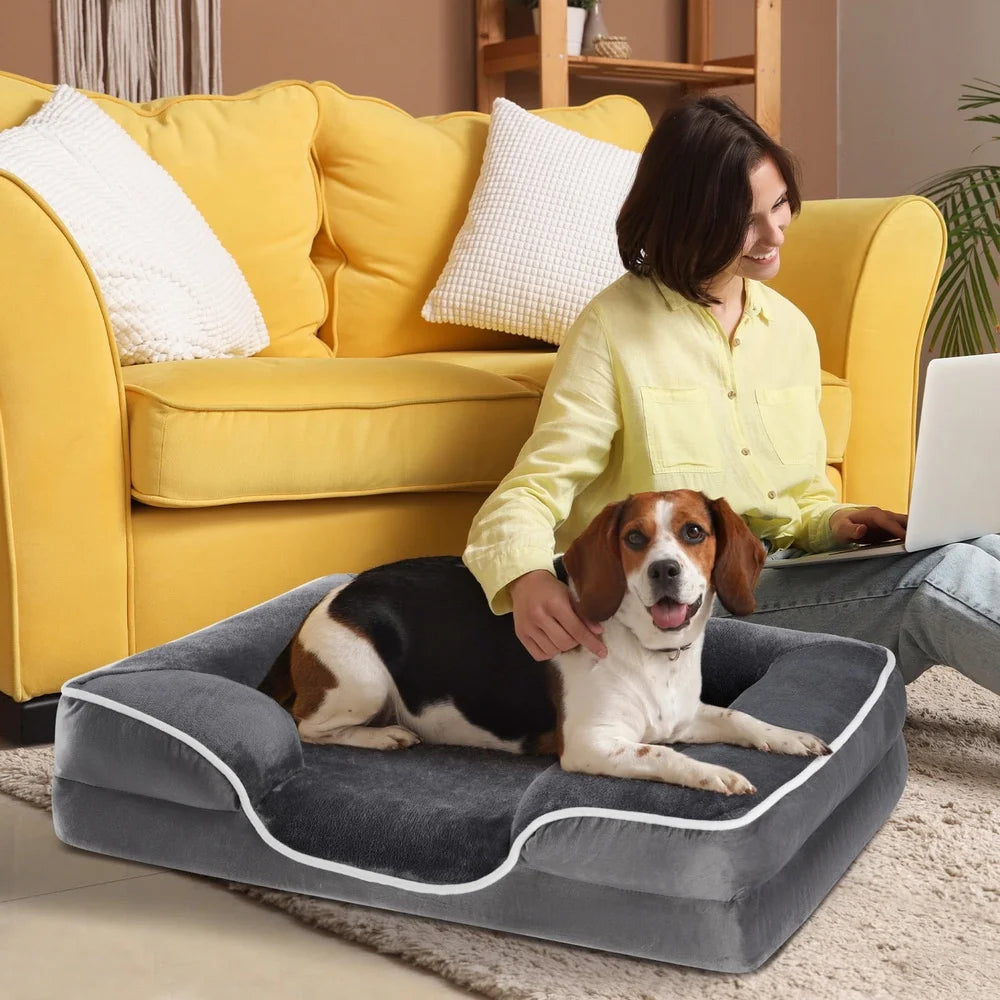 🛏️🐶 Orthopedic Memory Foam Dog Bed – Waterproof & Washable!