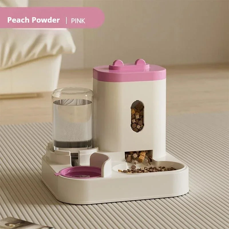 "🍽️💧 Automatic Pet Feeder & Water Fountain – Large Capacity, Convenient & Smart! 🐶🐱✨"