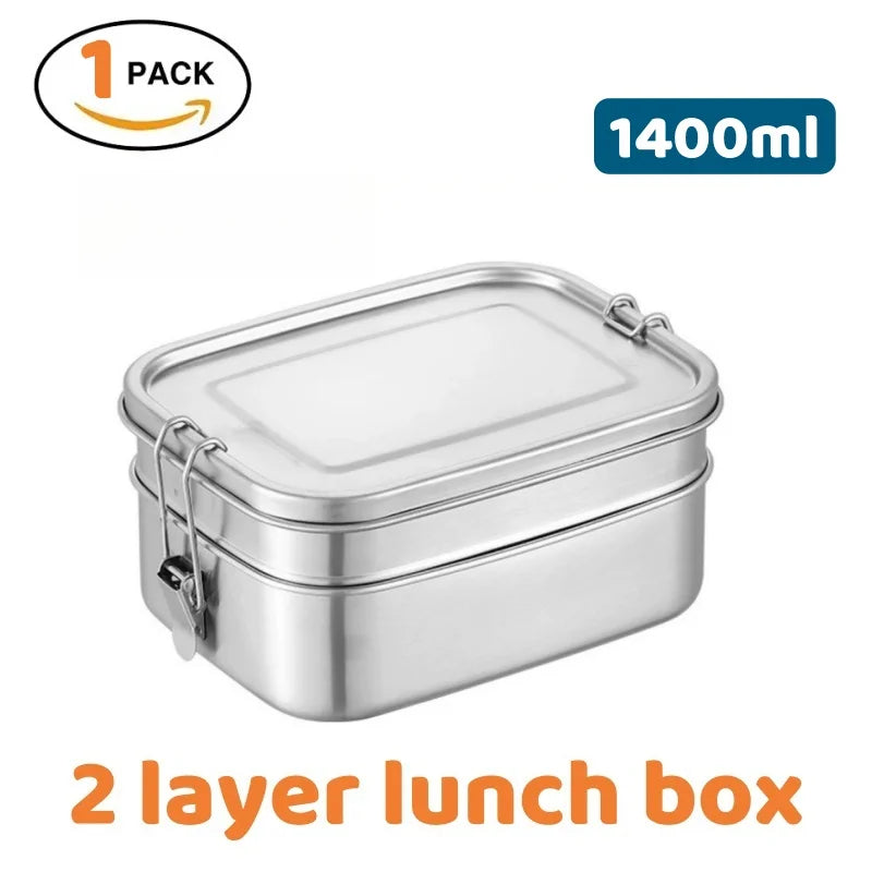 "π₯π± Leak-Proof Stainless Steel Bento Box β Portable, Durable & Dishwasher Safe! ππ΄"