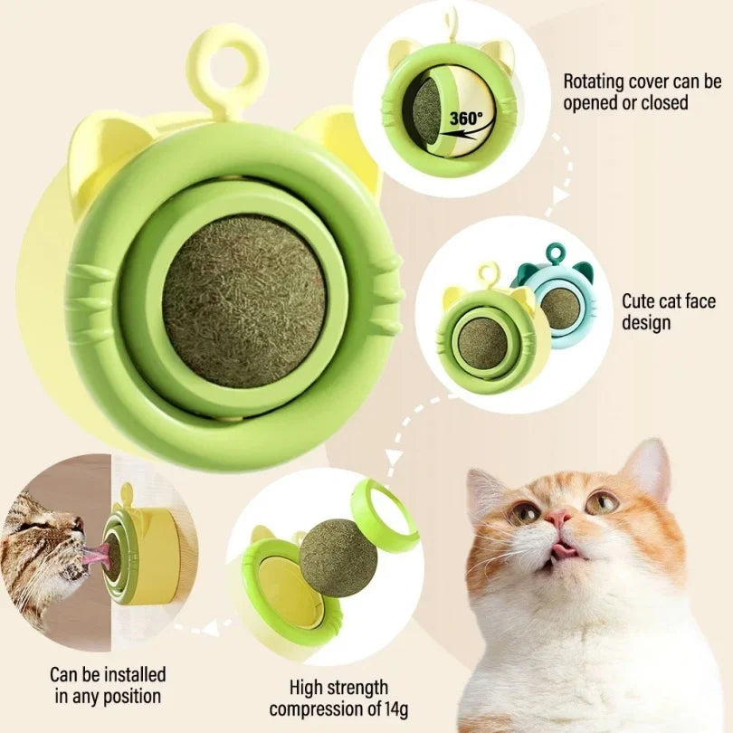 πΎπΏ Natural Catnip Wall Ball Toy β Healthy Treat & Snack for Cats, Aids Digestion πΊπ