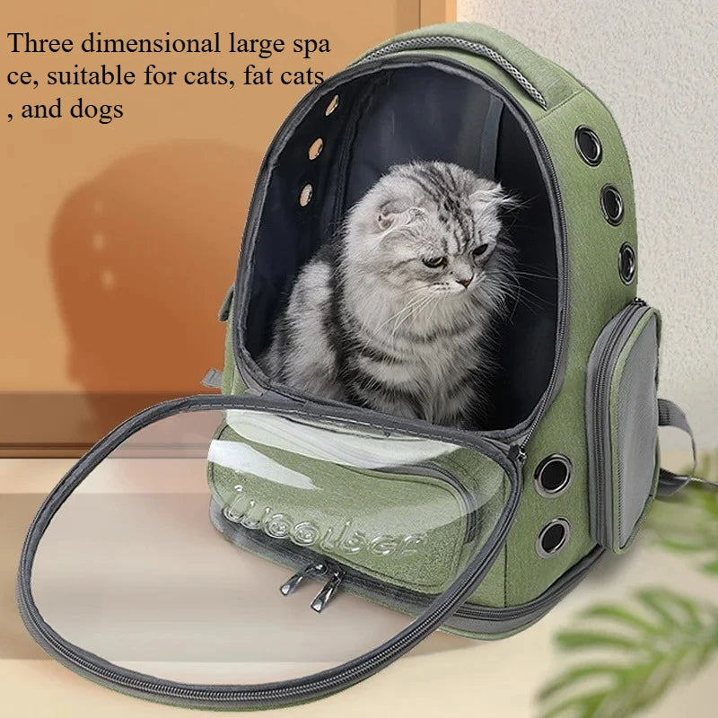 "ππΎ Stylish & Comfy β Transparent Pet Travel Backpack! π±πΆβ¨"