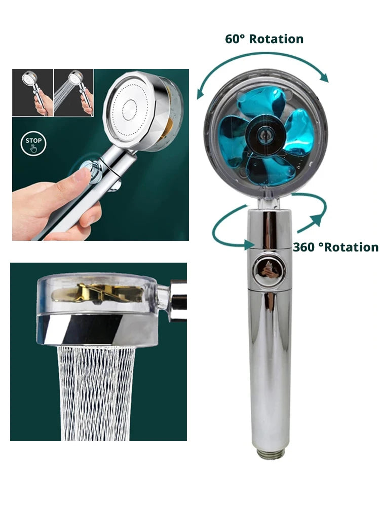 πΏ 360Β° Turbo Shower Head β High Pressure & Water Saving! π¦
