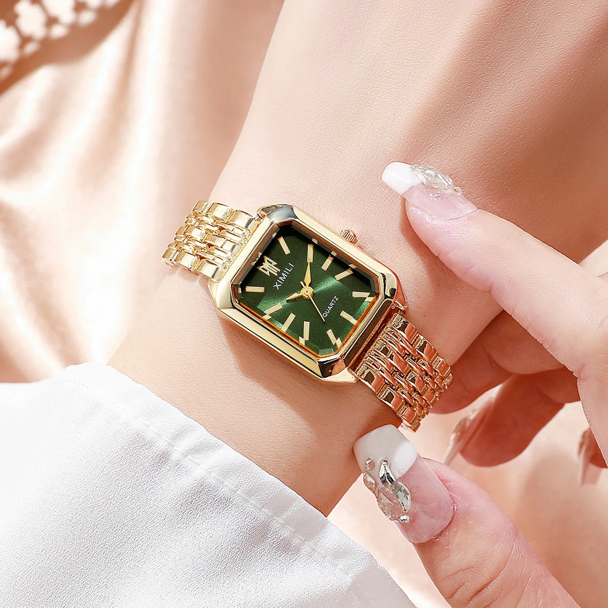 💎 Luxury Rectangle Women’s Watch Set – Timeless Elegance, Unbeatable Value!