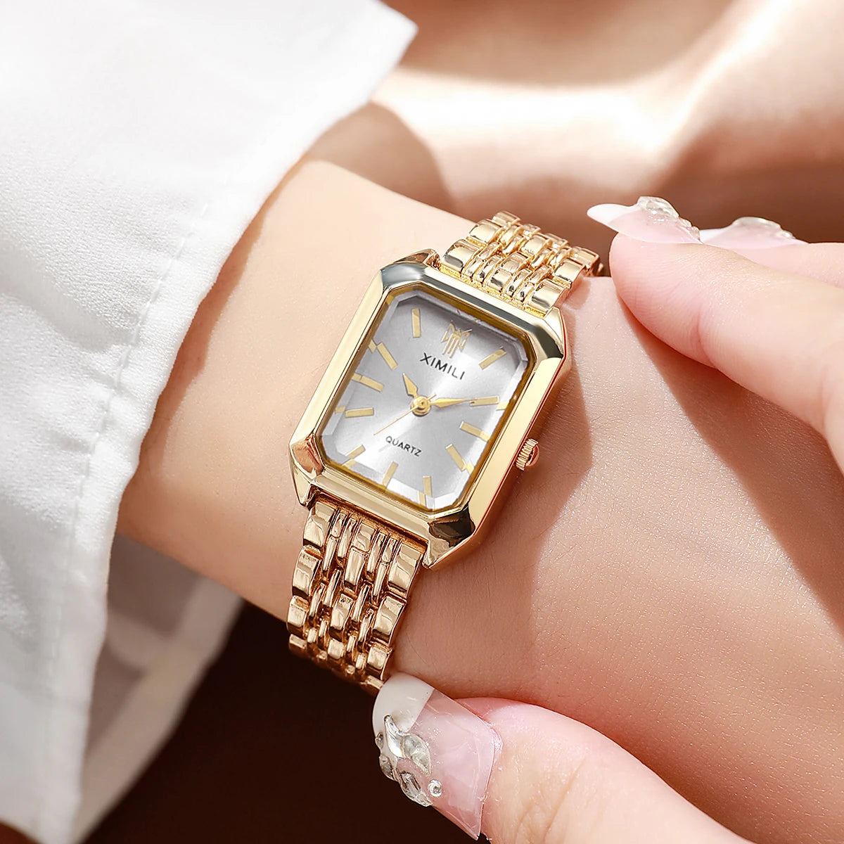 💎 Luxury Rectangle Women’s Watch Set – Timeless Elegance, Unbeatable Value!