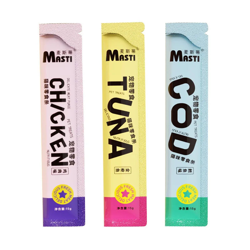 ππ Tasty Cat Strips β Fresh Chicken, Tuna & Cod for Nutrition, Hydration & Happy Cats! π±π§π΄β¨