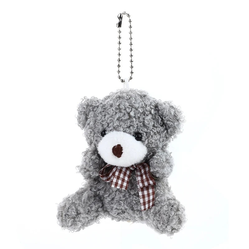 8CM Soft Teddy Bear Cute Plush Bag Keychain Car for Pendant Doll Kids Toys Stuffed Animals Fluffy Bear Gift