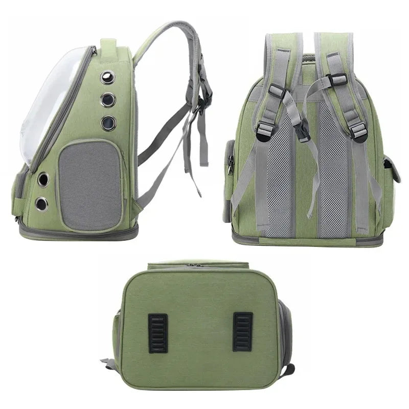 "ππΎ Stylish & Comfy β Transparent Pet Travel Backpack! π±πΆβ¨"