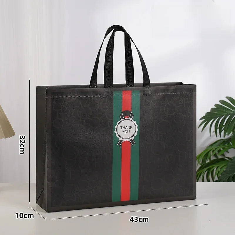 Customizable Eco-Friendly Non-Woven Fabric Shopping Bags 3D Handheld Clothing Footwear Apparel Logo Printable