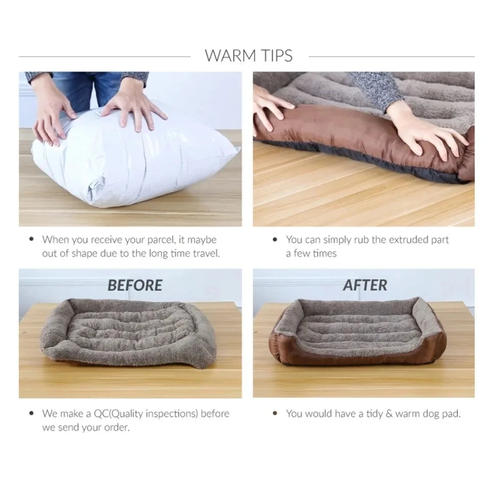 "ποΈπΆ Plush Large Dog Bed β Waterproof, Washable & Cozy for All Seasons! π±β¨πΎ"