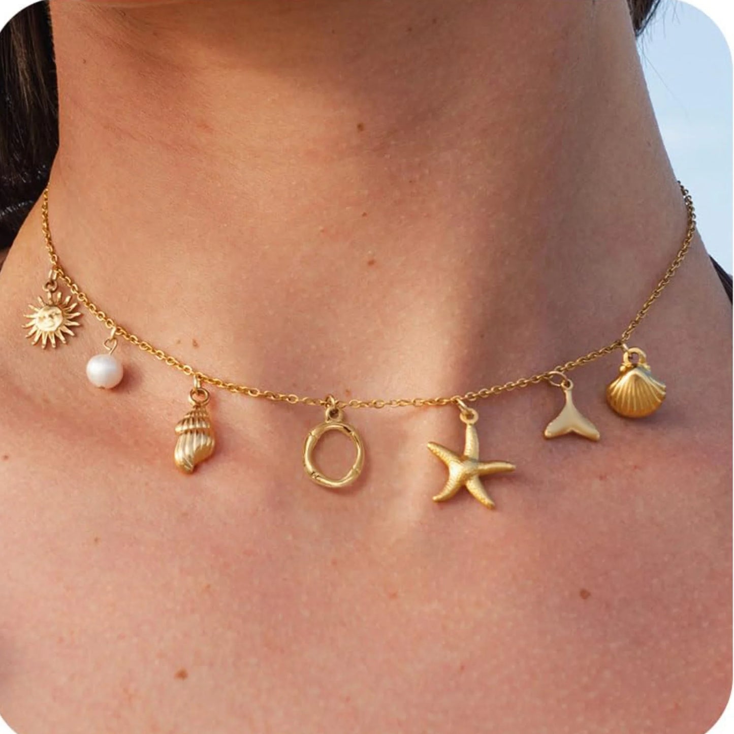 πβ¨ 18K Gold Starfish Necklace β Waterproof Beach Charm ππ