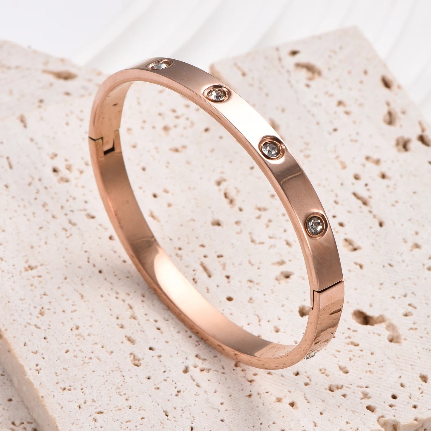 π 6mm Wide Zircon Bangle β Timeless Shine, Effortless Glam!