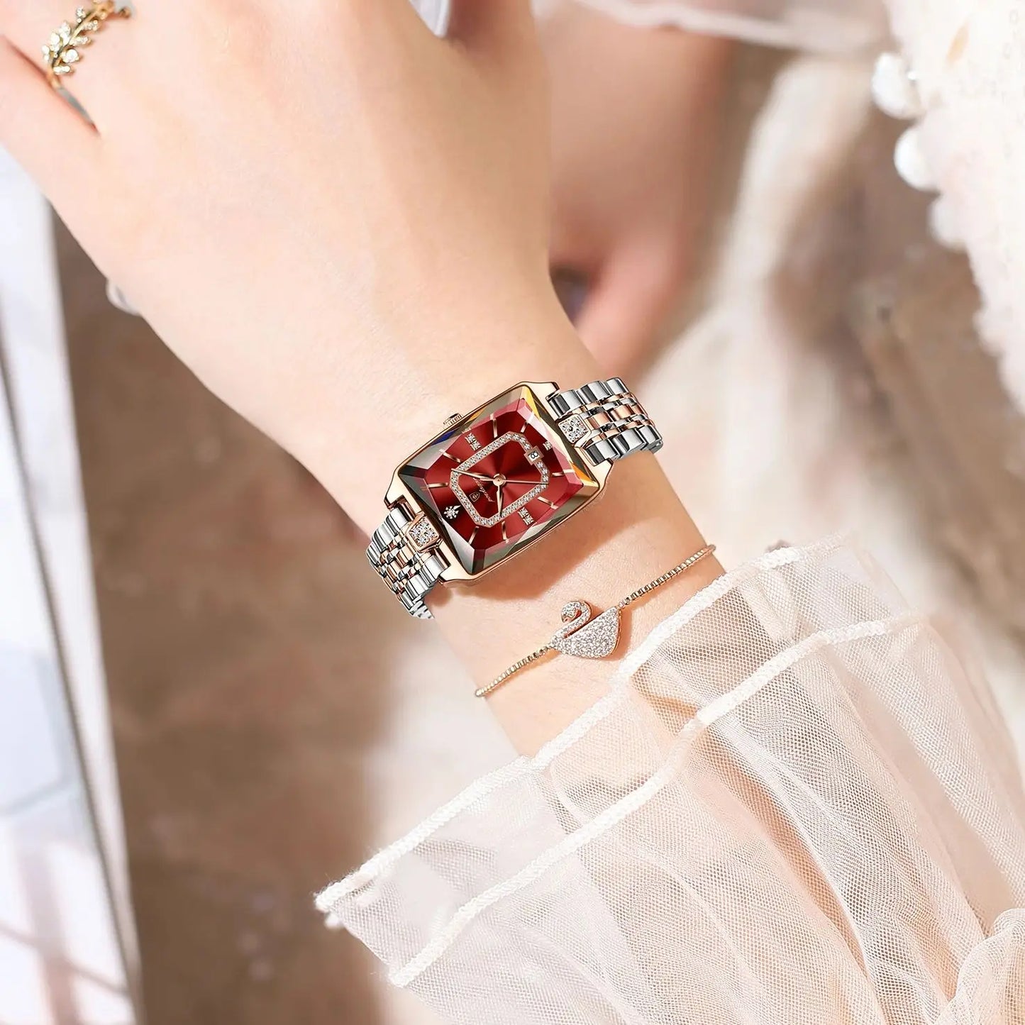 π POEDAGAR Luxury Rectangle Watch β Where Elegance Meets Everyday Reliability