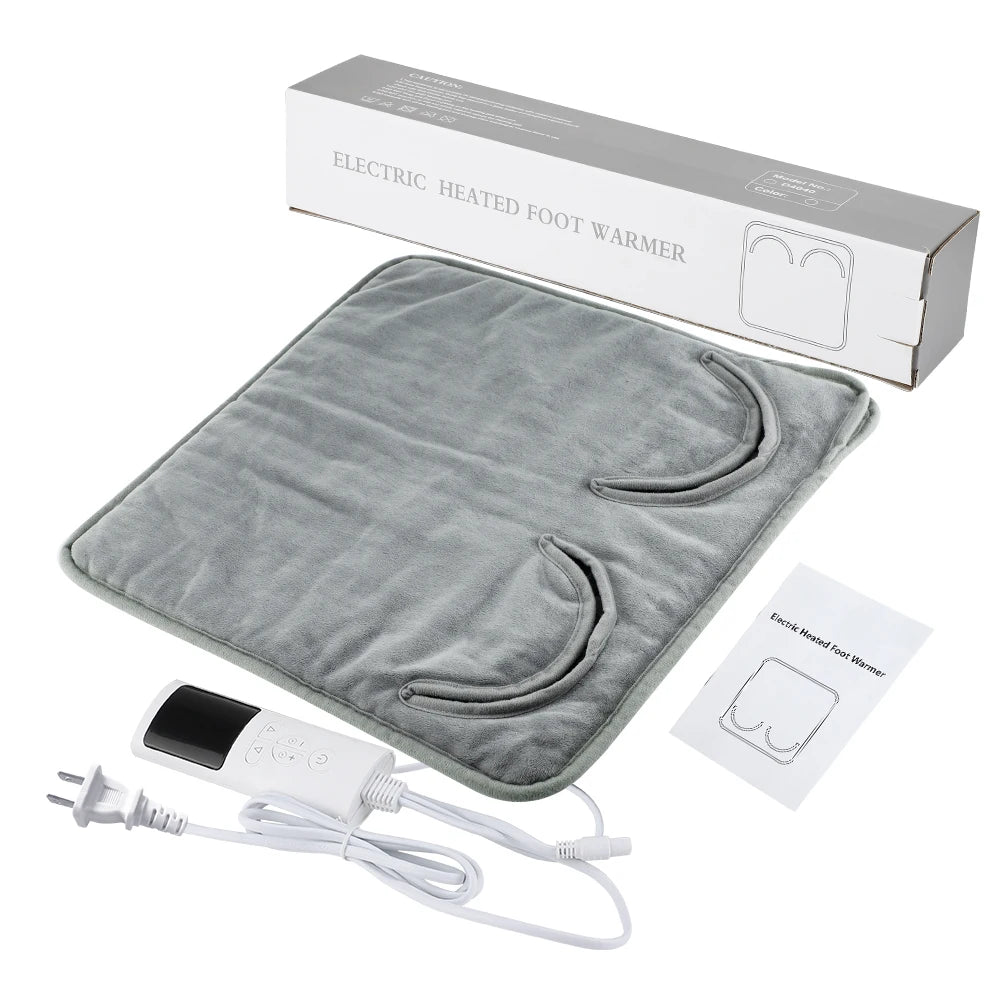 🔥🦶 Electric Foot Warmer Pad – Soft, Washable & Cozy Heat!