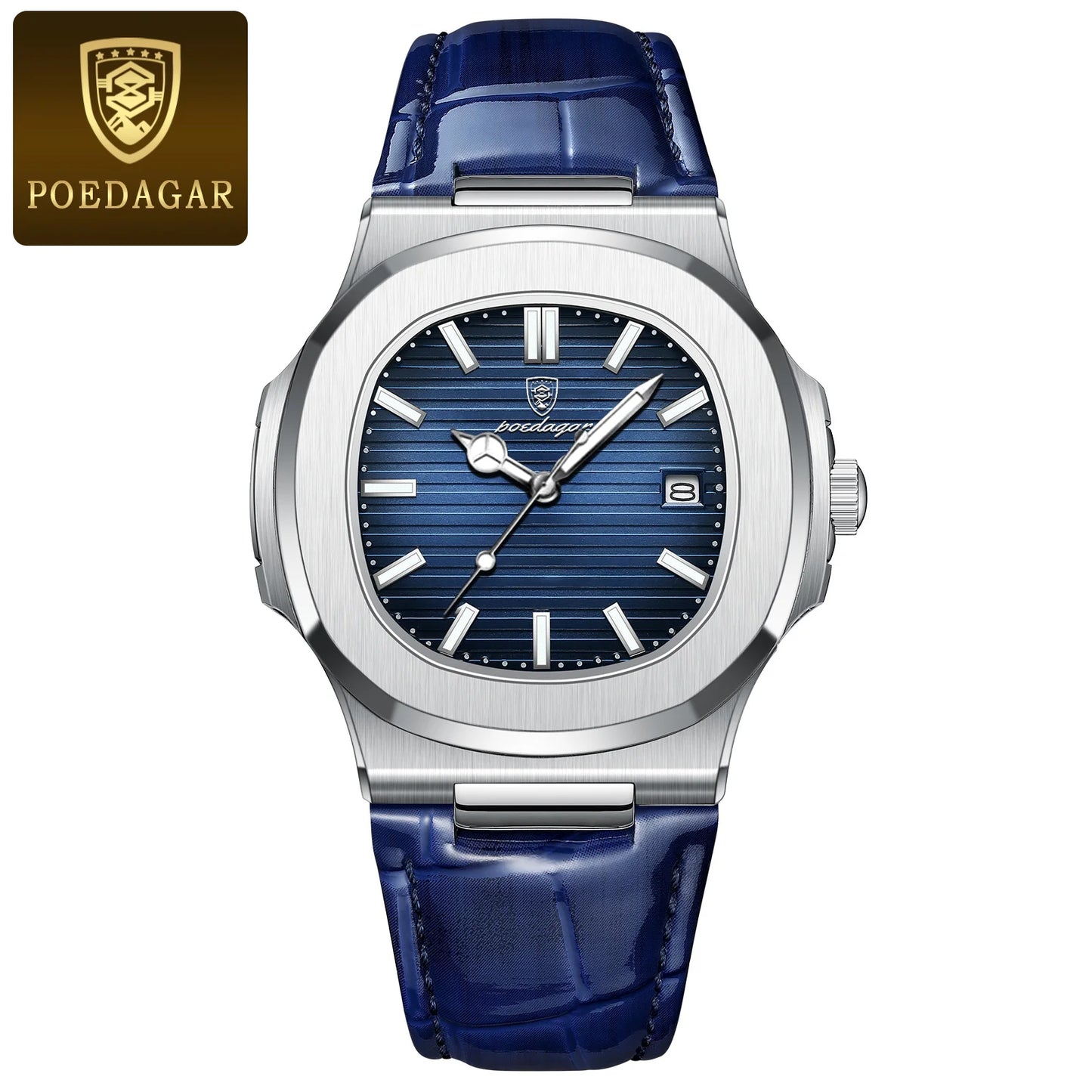 🕶️ POEDAGAR Square Chronograph – Where Rugged Meets Refined