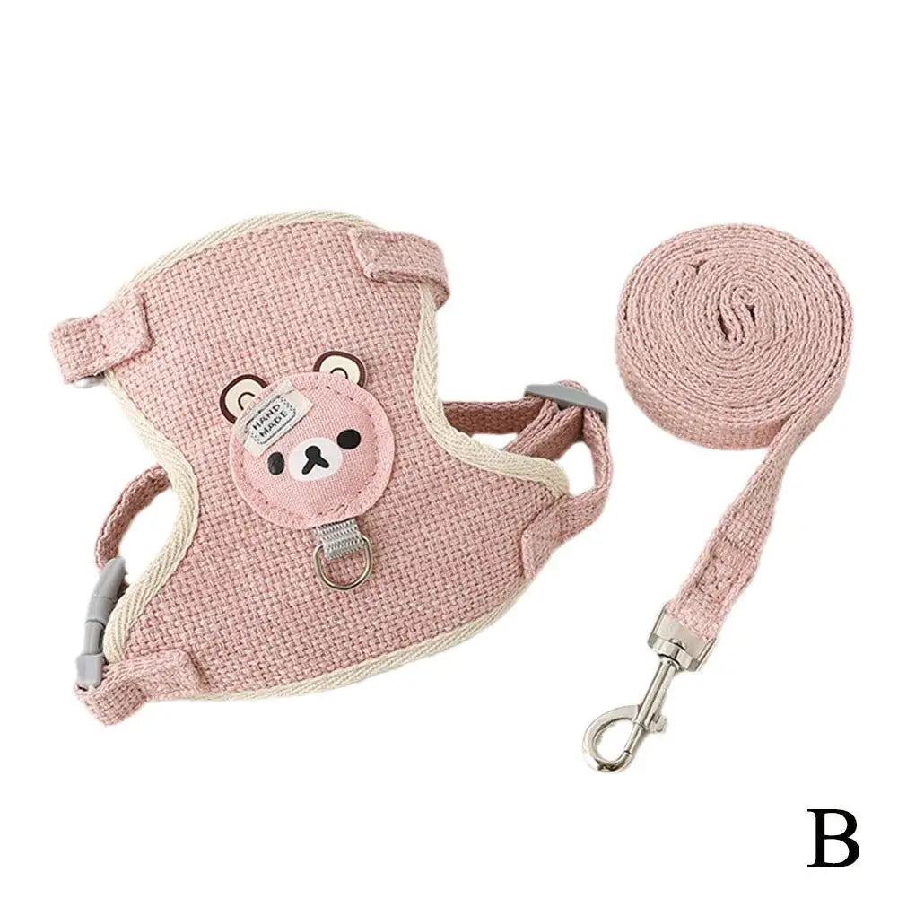 πΎπ Breathable Adjustable Pet Harness & Leash β Easy & Comfy!