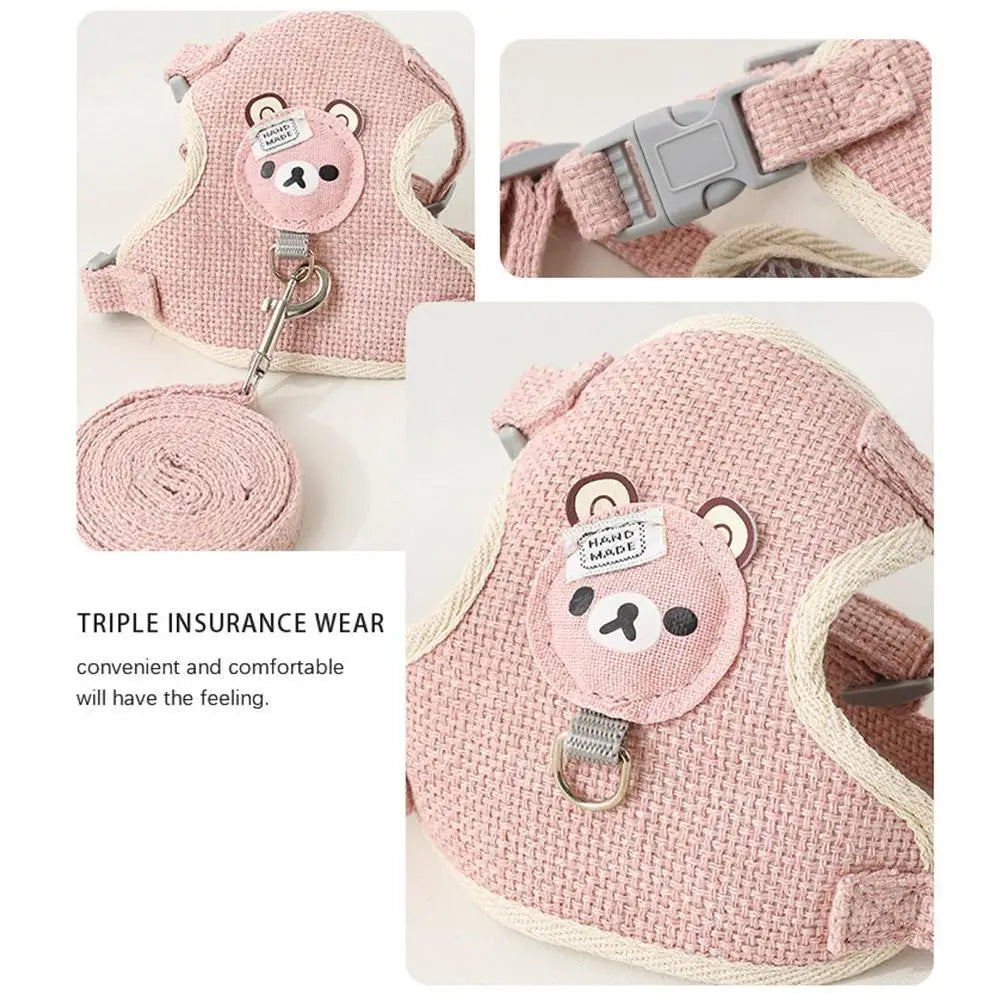 πΎπ Breathable Adjustable Pet Harness & Leash β Easy & Comfy!