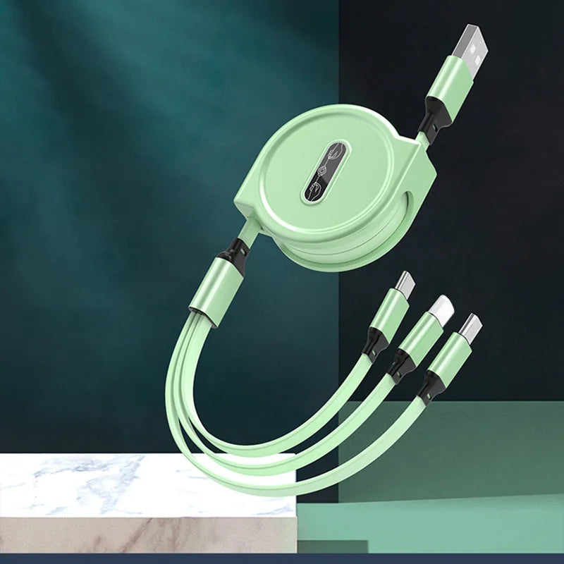 3-in-1 Retractable Fast Charging Cable ⚡️ (iPhone | Micro USB | Type-C)