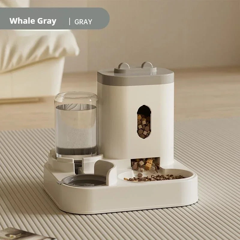 "🍽️💧 Automatic Pet Feeder & Water Fountain – Large Capacity, Convenient & Smart! 🐶🐱✨"