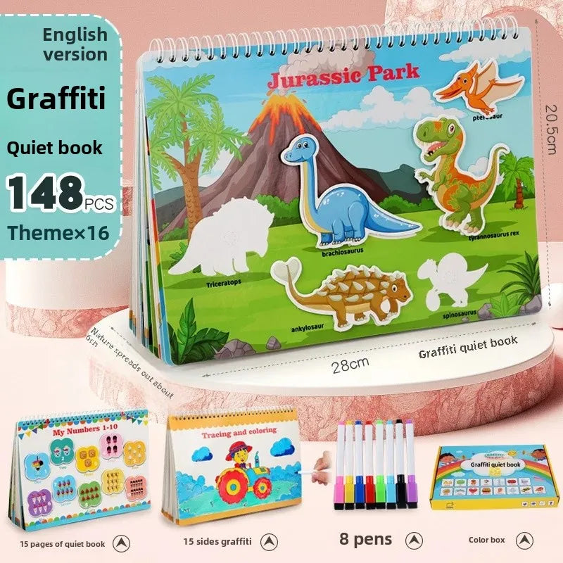 (🎁Last Day 49% OFF)🔥Keep Your Kids Away From Electronics - Early Education Enlightenment Quiet Sticker Toy