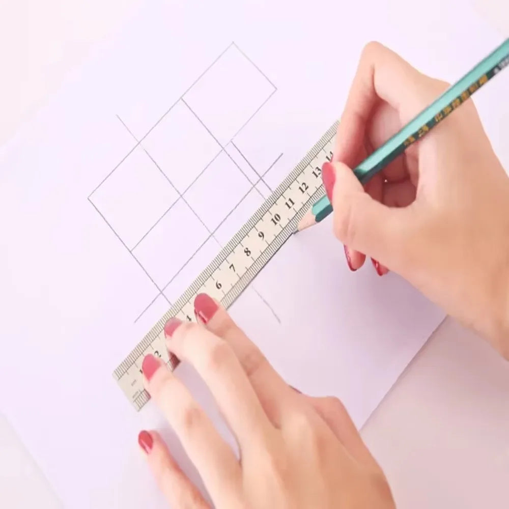 📏 High-Precision 15-30 cm Double-Sided Stainless Steel Ruler