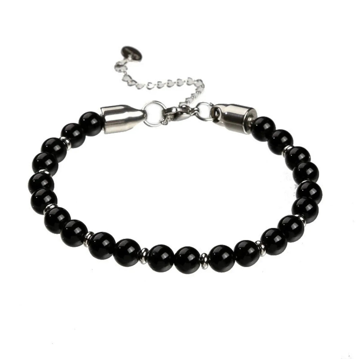 🔥 6mm Tiger Eye Bead Bracelet – Natural Stone Power + Stainless Steel Strength