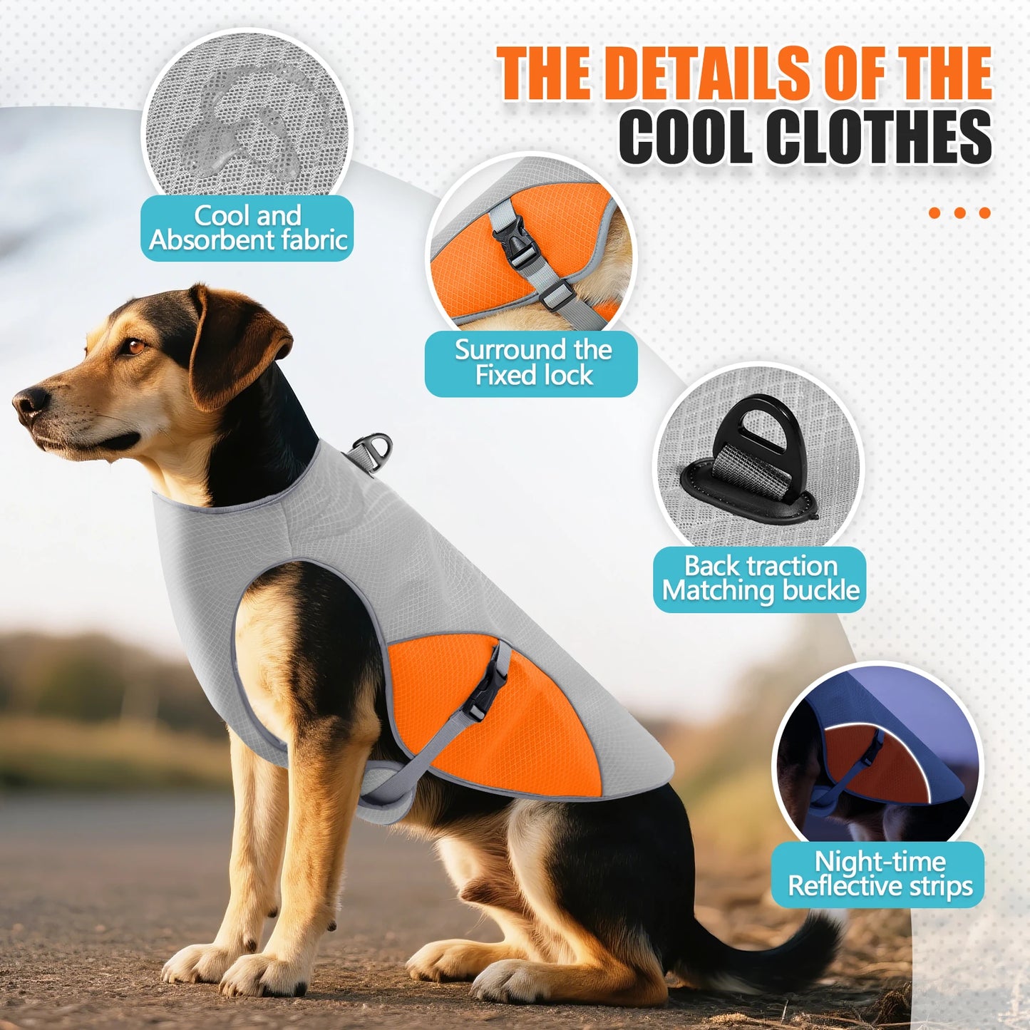 🐾 Instant Cooling Dog Vest with Harness & Water Bottle – Chill Out in Heat! ❄️