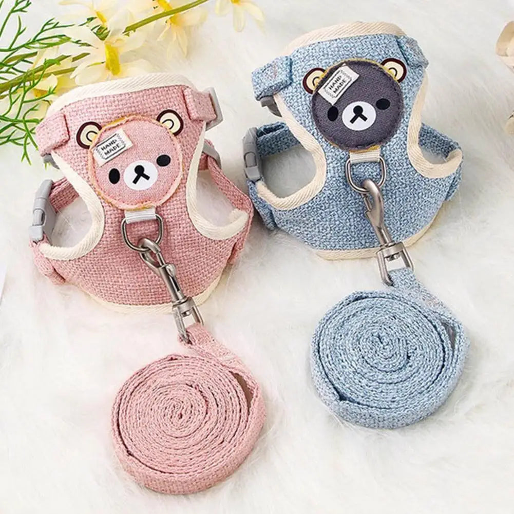 πΎπ Breathable Adjustable Pet Harness & Leash β Easy & Comfy!