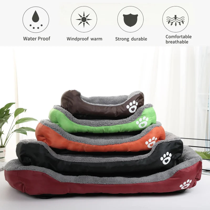 "ποΈπΆ Plush Large Dog Bed β Waterproof, Washable & Cozy for All Seasons! π±β¨πΎ"