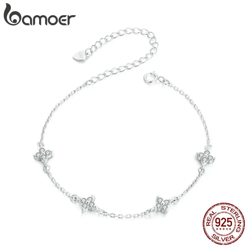 Sterling Silver Flower Bracelet – Elegance in Bloom!