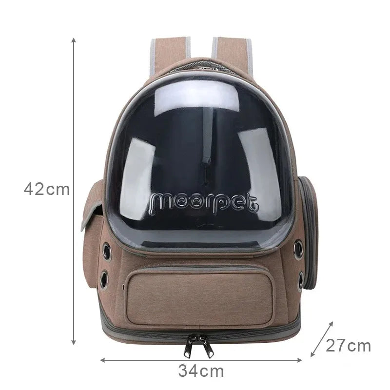 "ππΎ Stylish & Comfy β Transparent Pet Travel Backpack! π±πΆβ¨"