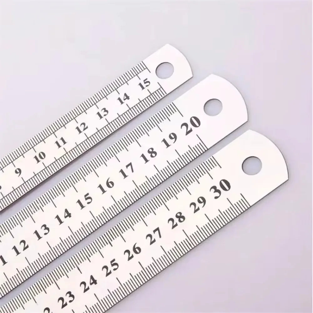 📏 High-Precision 15-30 cm Double-Sided Stainless Steel Ruler