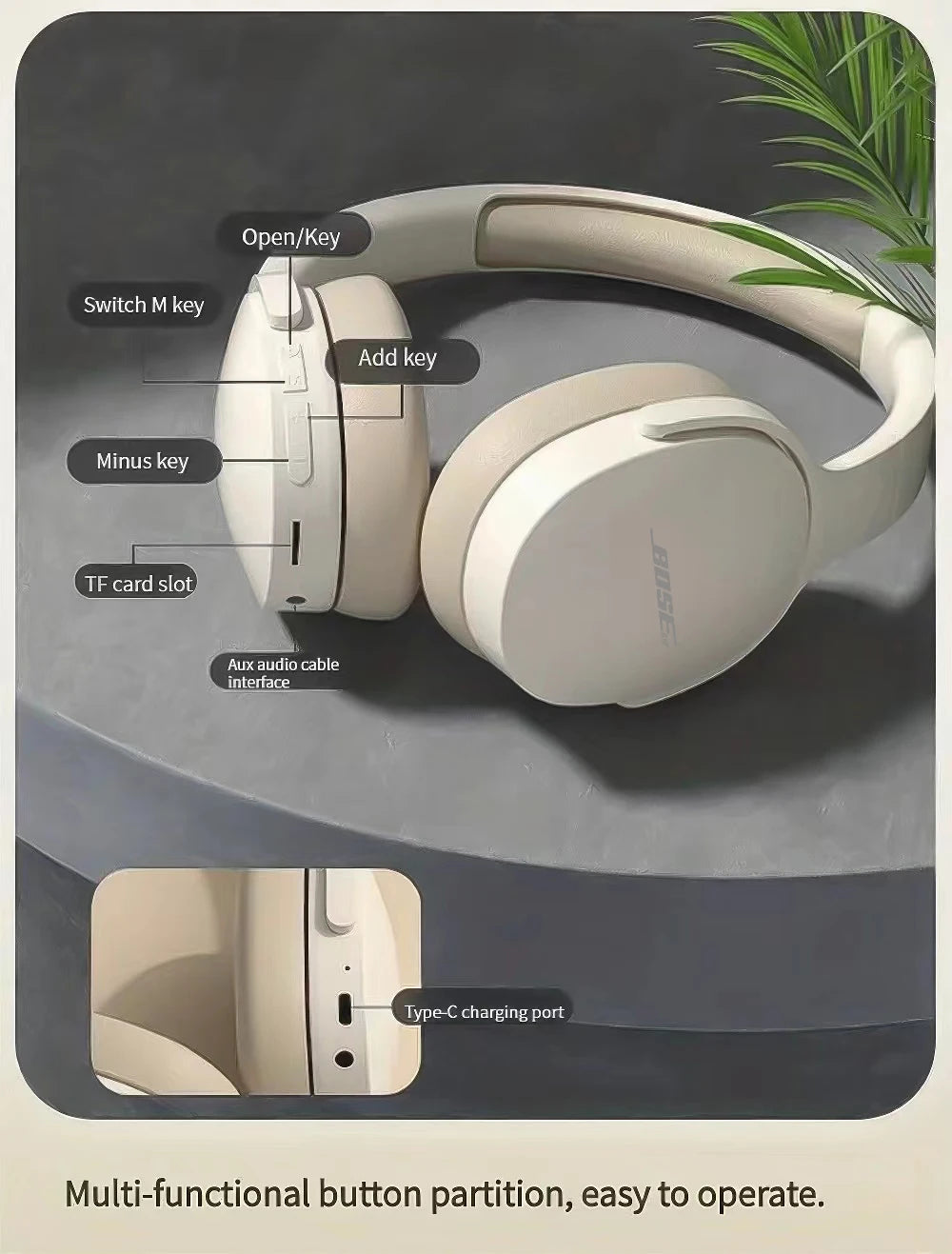 ๐ง๐ฅ Bosebye P2961 Wireless Earbuds โ Bluetooth 5.3, HiFi Stereo with Mic ๐ฎ๐ฑ For Samsung & iPhone ๐๐ซ