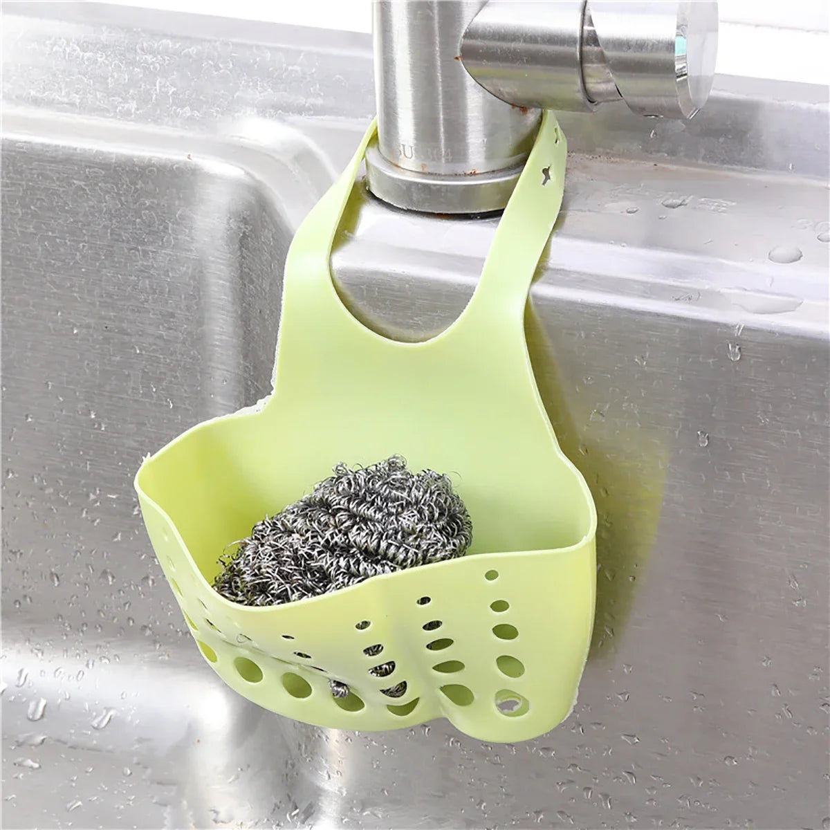 Adjustable Sink Drain Basket Plastic Bag Useful Things For Kitchen Accessories Soap Sponge Hanging Organizer Usefull things