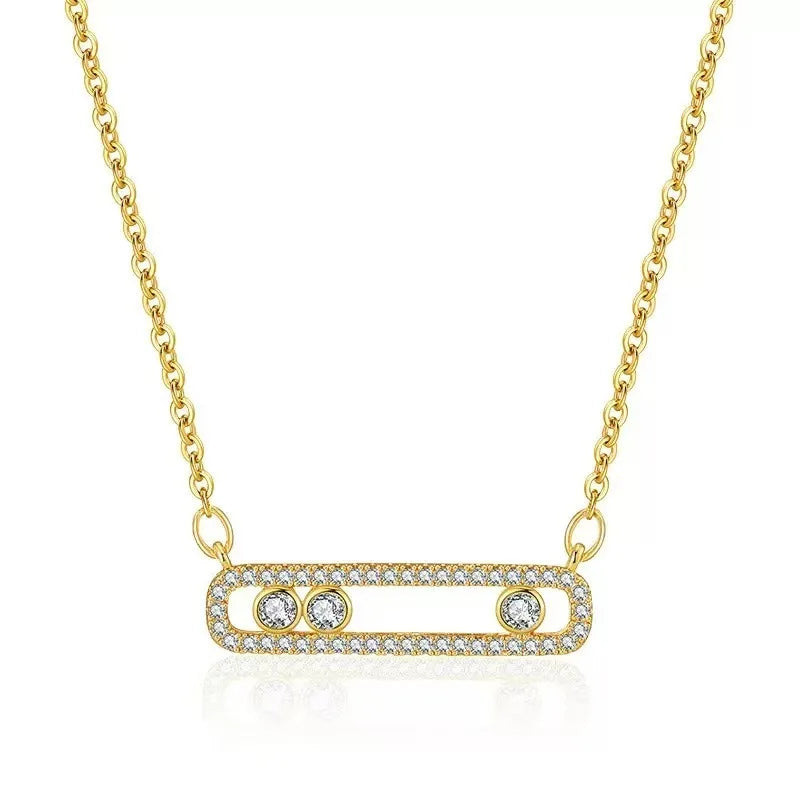 ๐ Paperclip Full Diamond Necklace โ Where Minimalism Meets Brilliance!