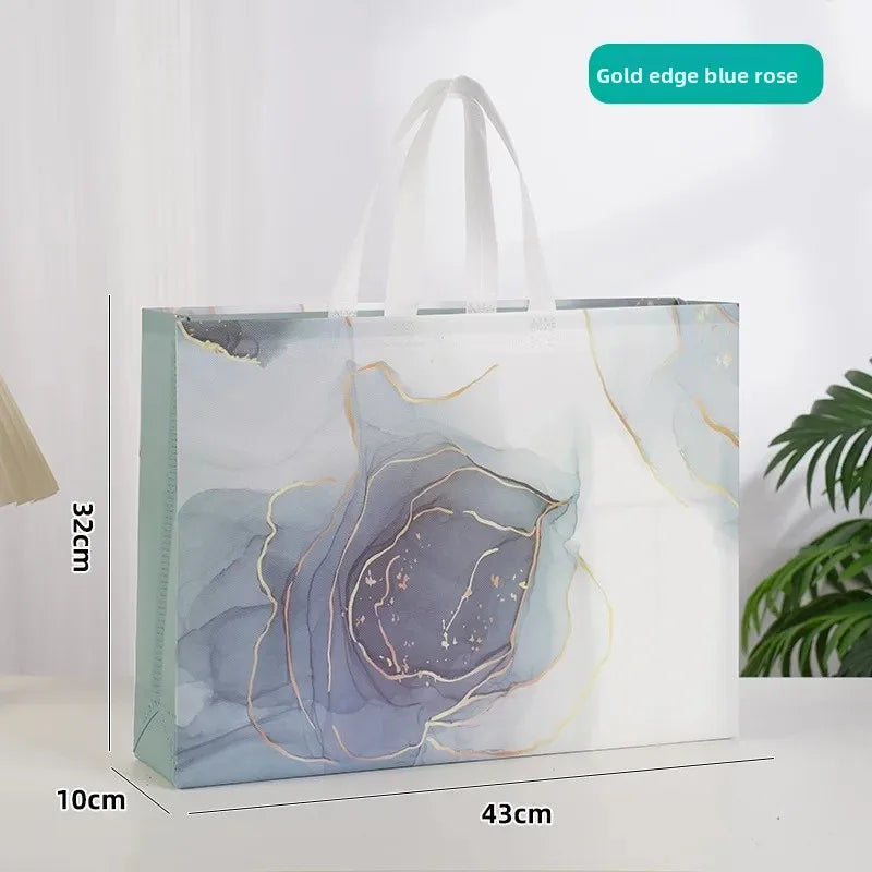Customizable Eco-Friendly Non-Woven Fabric Shopping Bags 3D Handheld Clothing Footwear Apparel Logo Printable