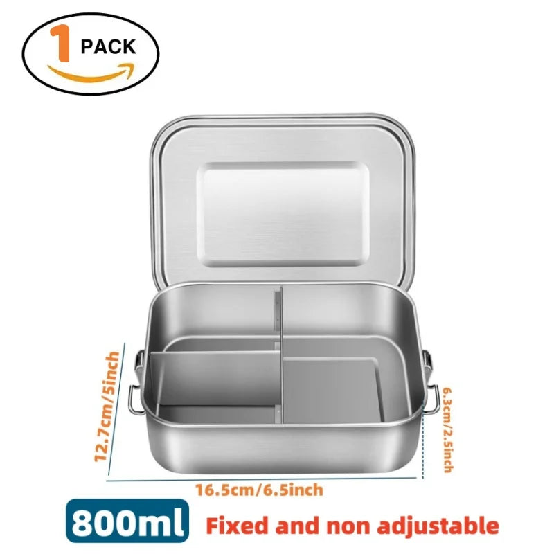 "π₯π± Leak-Proof Stainless Steel Bento Box β Portable, Durable & Dishwasher Safe! ππ΄"