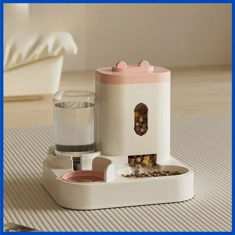 "🍽️💧 Automatic Pet Feeder & Water Fountain – Large Capacity, Convenient & Smart! 🐶🐱✨"
