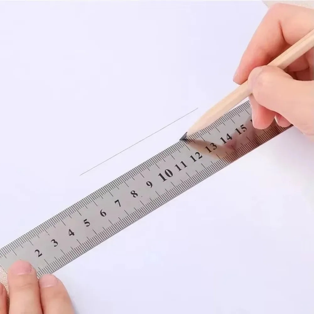 📏 High-Precision 15-30 cm Double-Sided Stainless Steel Ruler